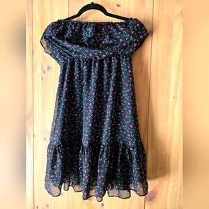 BONGO Black Dress with Pink Details